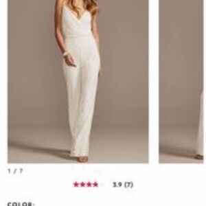 David’s bridal wedding jumpsuit